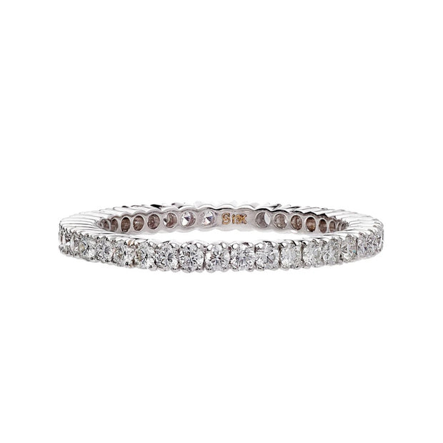 18K White Gold Diamond Eternity Band