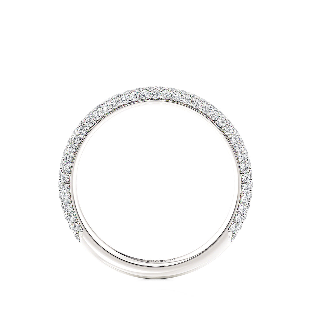 18K White Gold Pavé Diamond Band