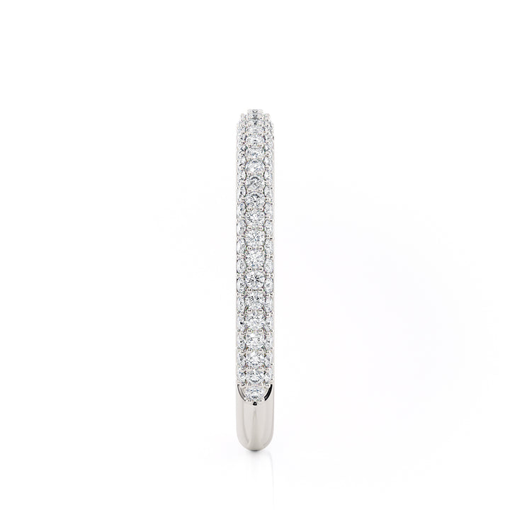 18K White Gold Pavé Diamond Band