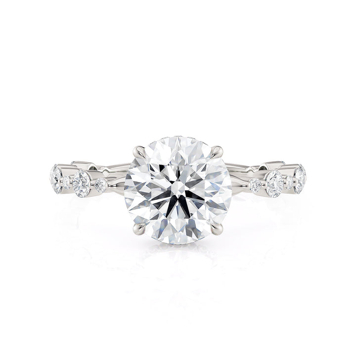 18K White Gold 2.12ct Lab-Grown Round Brilliant Cut Diamond Engagement Ring