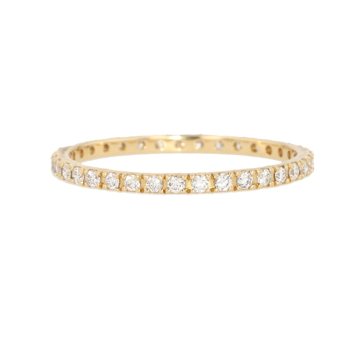 18K Yellow Gold White Diamond Eternity Band