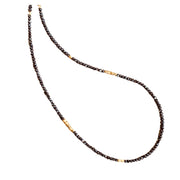 14K and 18K Yellow Gold Noir Black Diamond Bead Necklace