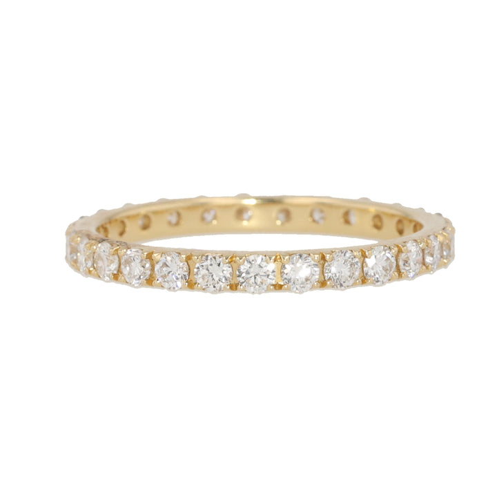 18K Yellow Gold White Diamond Eternity Band