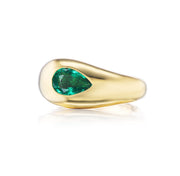 "Turn It Into Something Beautiful" 18K Yellow Gold Emerald and Diamond Ring