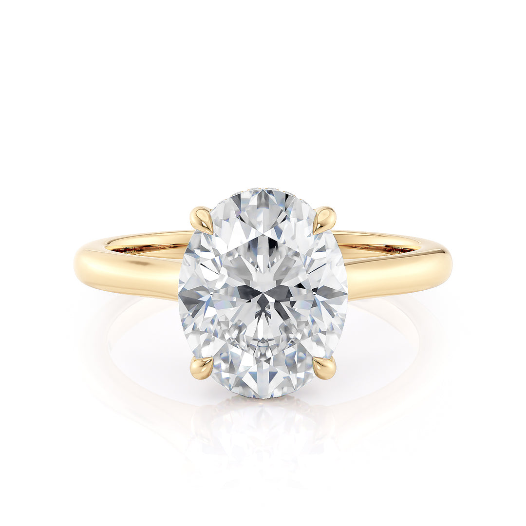 18K Yellow Gold 2.62ct Oval Lab-Grown Diamond Engagement Ring