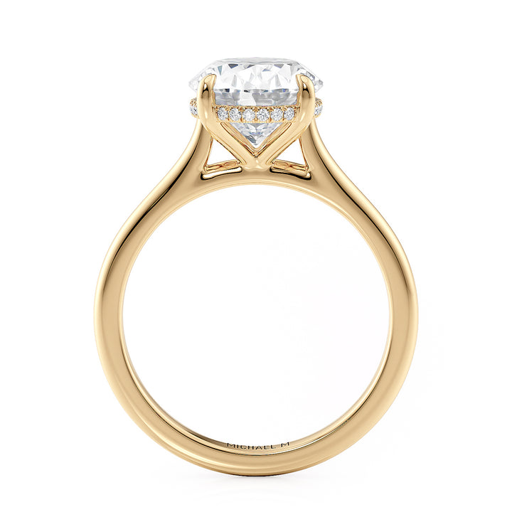 18K Yellow Gold 2.62ct Oval Lab-Grown Diamond Engagement Ring