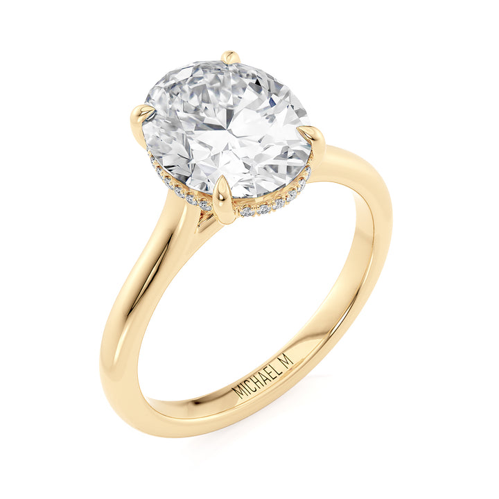 18K Yellow Gold 2.62ct Oval Lab-Grown Diamond Engagement Ring