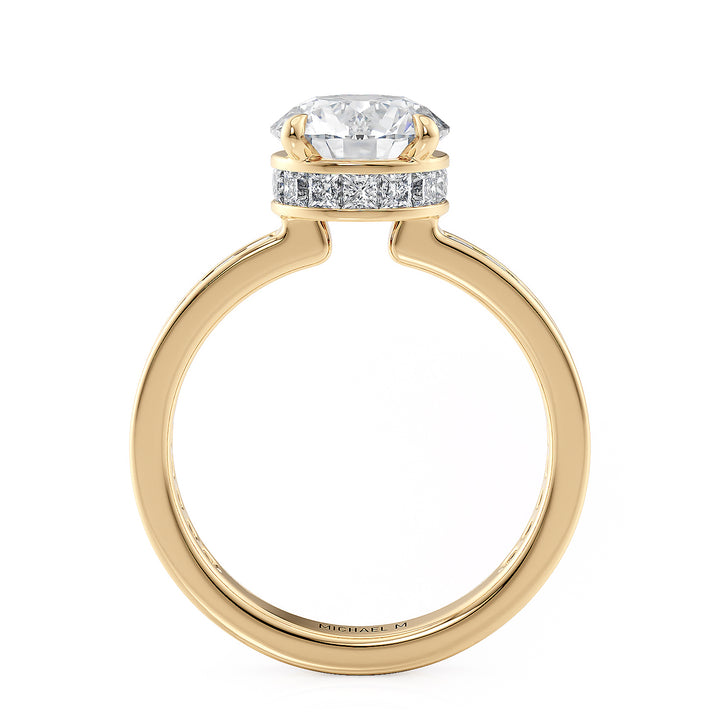 18K Yellow Gold 2.11ct Round Brilliant Cut Lab-Grown Diamond Engagement Ring