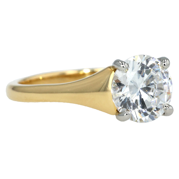 18K Yellow Gold Medium Sculptural "Madison" Setting Engagement Ring