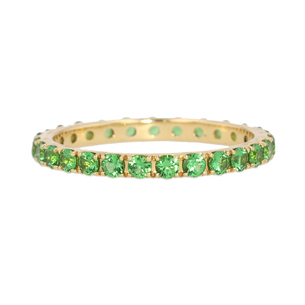 18K Yellow Gold Tsavorite Eternity Band