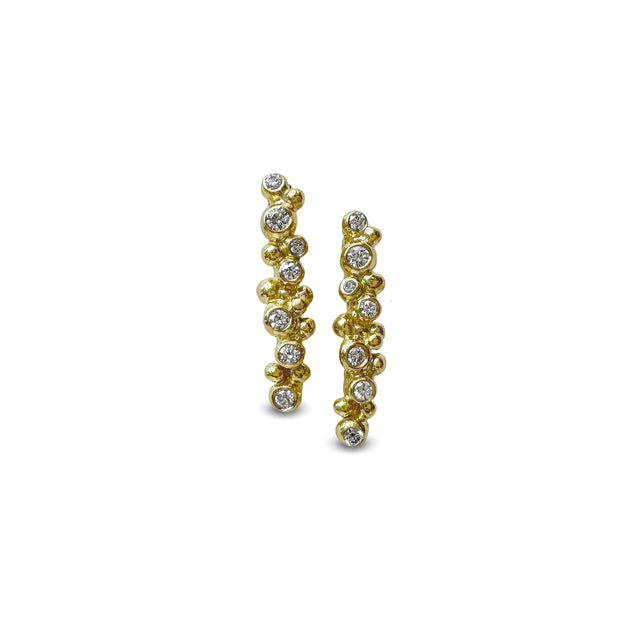 18K Yellow Gold Golden Gleam Diamond Earrings