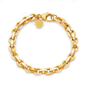 20K Yellow Gold Link Bracelet with Enamel