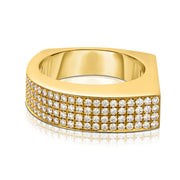 18K Yellow Gold Curve Diamond Ring