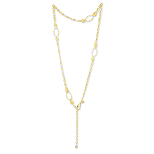 24K Yellow Gold "Bubbles and Nutmeg" Diamond Necklace
