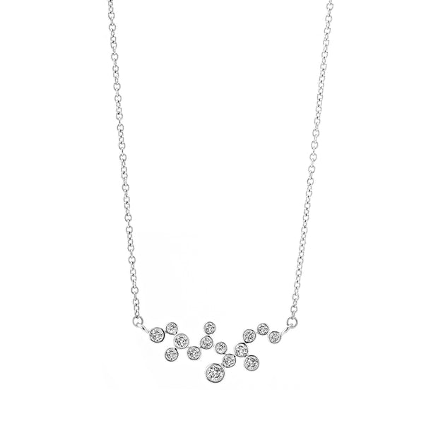 18K White Gold Cosmic Constellation Diamond Necklace