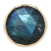 Sterling Silver and 14K Yellow Gold Rosecut Labradorite Ring