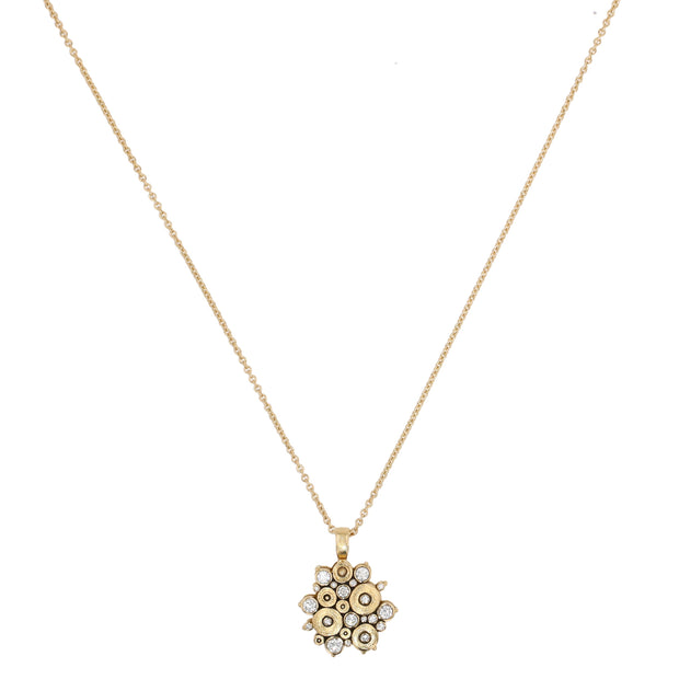18K Yellow Gold Ocean Diamond Necklace