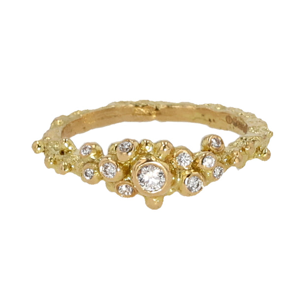 18K Yellow Gold Diamond Glow Ring