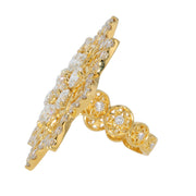 20K Yellow Gold Diamond Mandala Ring