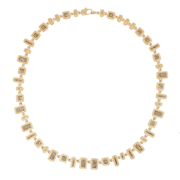 18K Yellow Gold Brown Diamond Necklace