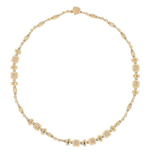 18K Yellow Gold Brown Diamond Necklace