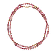 18K Yellow Gold Pink Tourmaline Necklace
