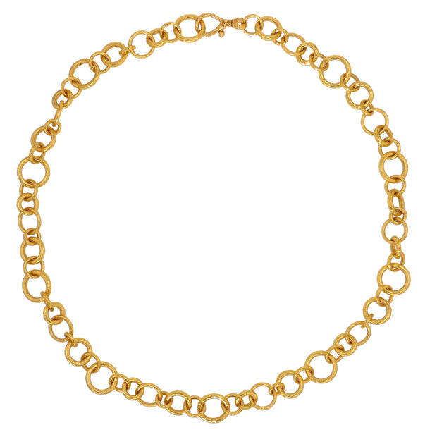24K Yellow Gold Hoopla Necklace