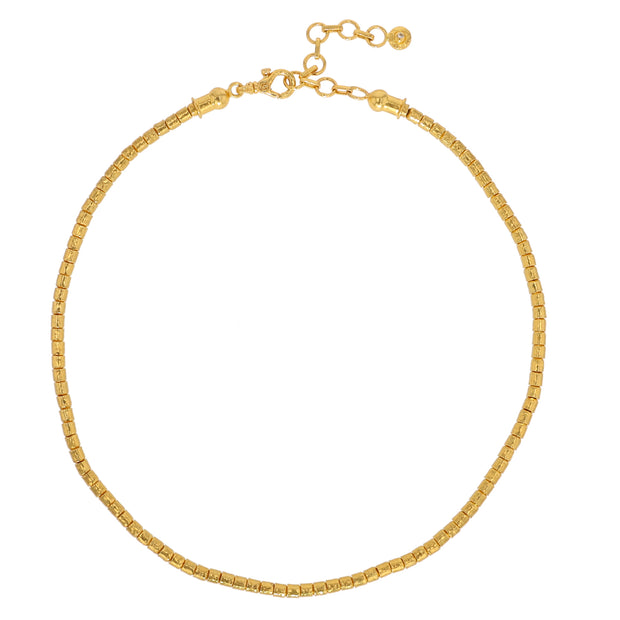 24K Yellow Gold Thin Vertigo Necklace
