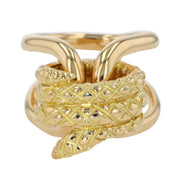 18K Yellow Gold Snake Knotted Ring