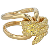 18K Yellow Gold Snake Knotted Ring