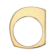 18K Yellow Gold Curve Diamond Ring