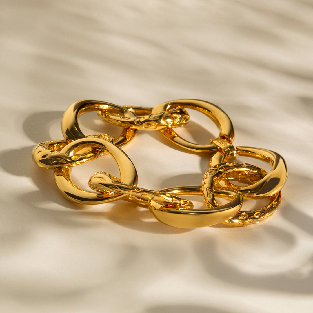 18K Yellow Gold Jaguar Link Bracelet