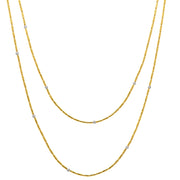24K Yellow Gold Vertigo Diamond Long Necklace