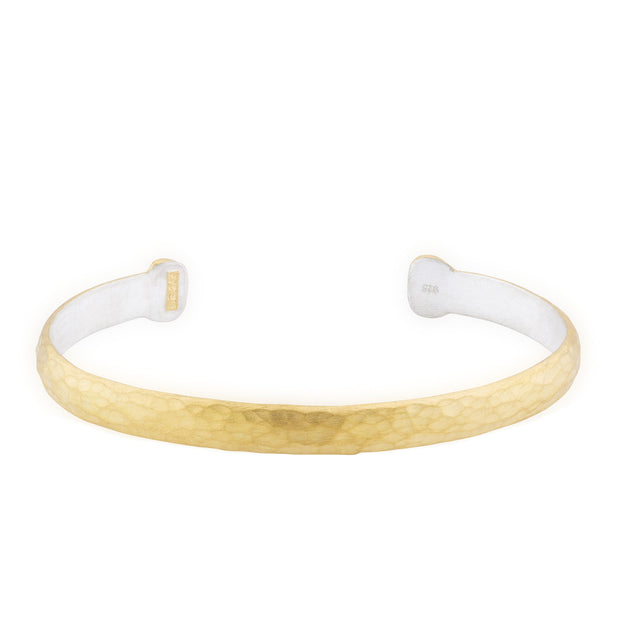 24K Yellow Gold and Sterling Silver "Stockholm" Cuff Bracelet