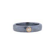 Oxidized Silver and 24K Yellow Gold "Stockholm" Diamond Ring