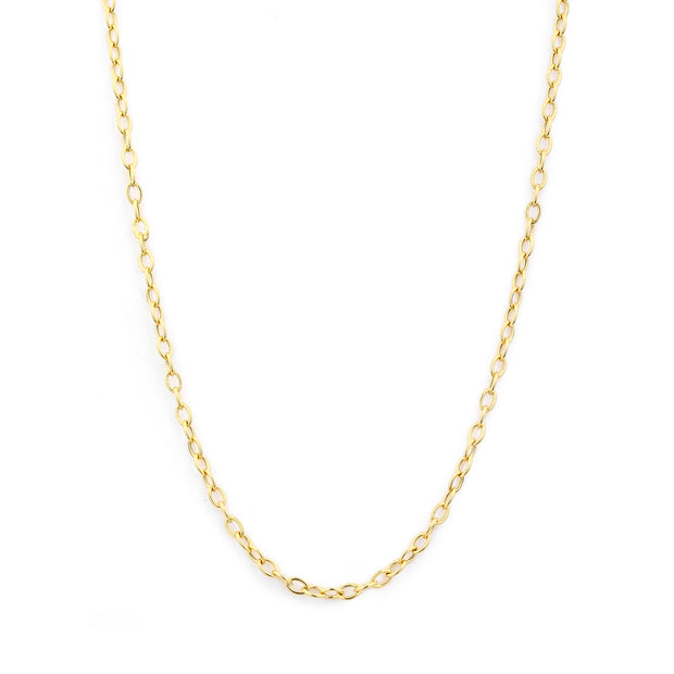 18K Yellow Gold Thin Link Chain
