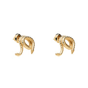 18K Yellow Gold Snake Earrings