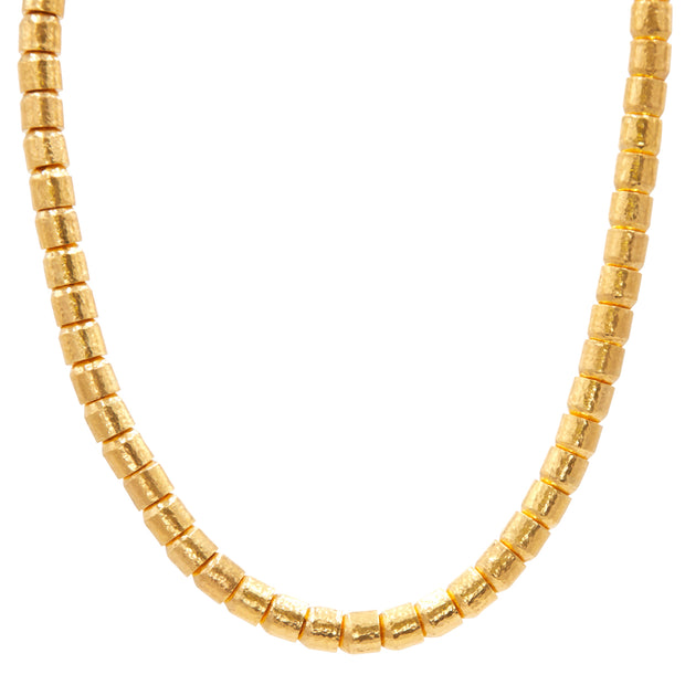 24K Yellow Gold Vertigo Single Strand Necklace